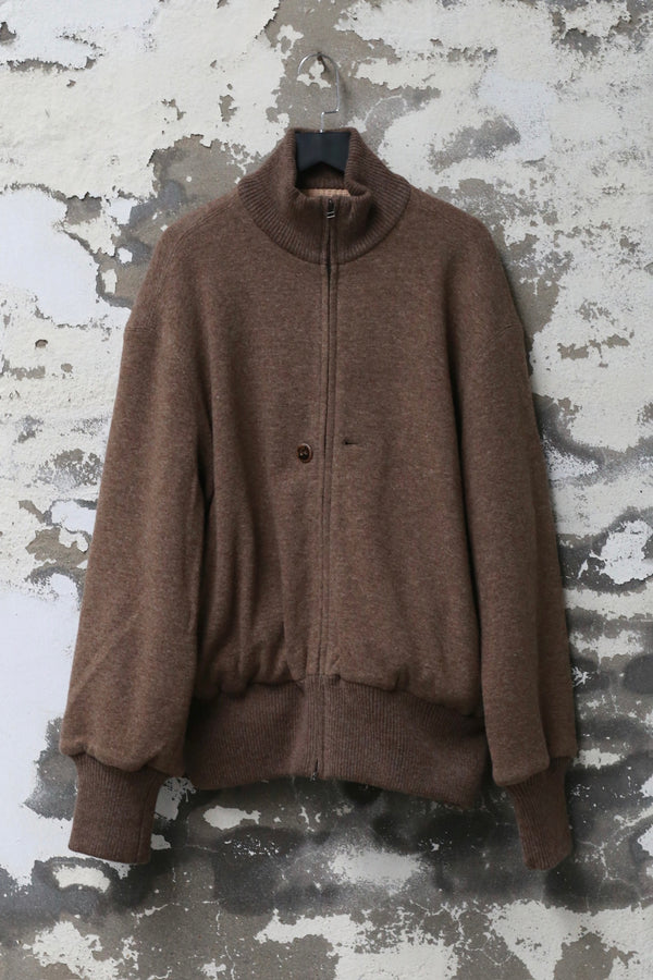 AVIVA JIFEI XUE 25 Autumn/Winter Knitted Elastic Jacket/Drawstring Pants AJX-FW25-DKB-NBWHK-Natural Beige Jacket